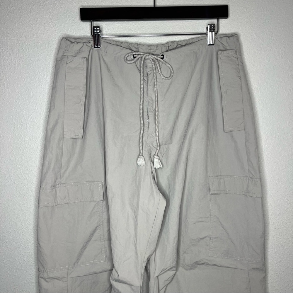 Local European Grey Parachute Cargo Pants Baggy Gorpcore Y2K Dancer Size M/L - Picture 7 of 14